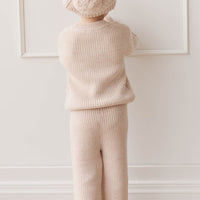 OG Morgan Knit Pant - Blushed Fleck Childrens Pant from Jamie Kay Australia