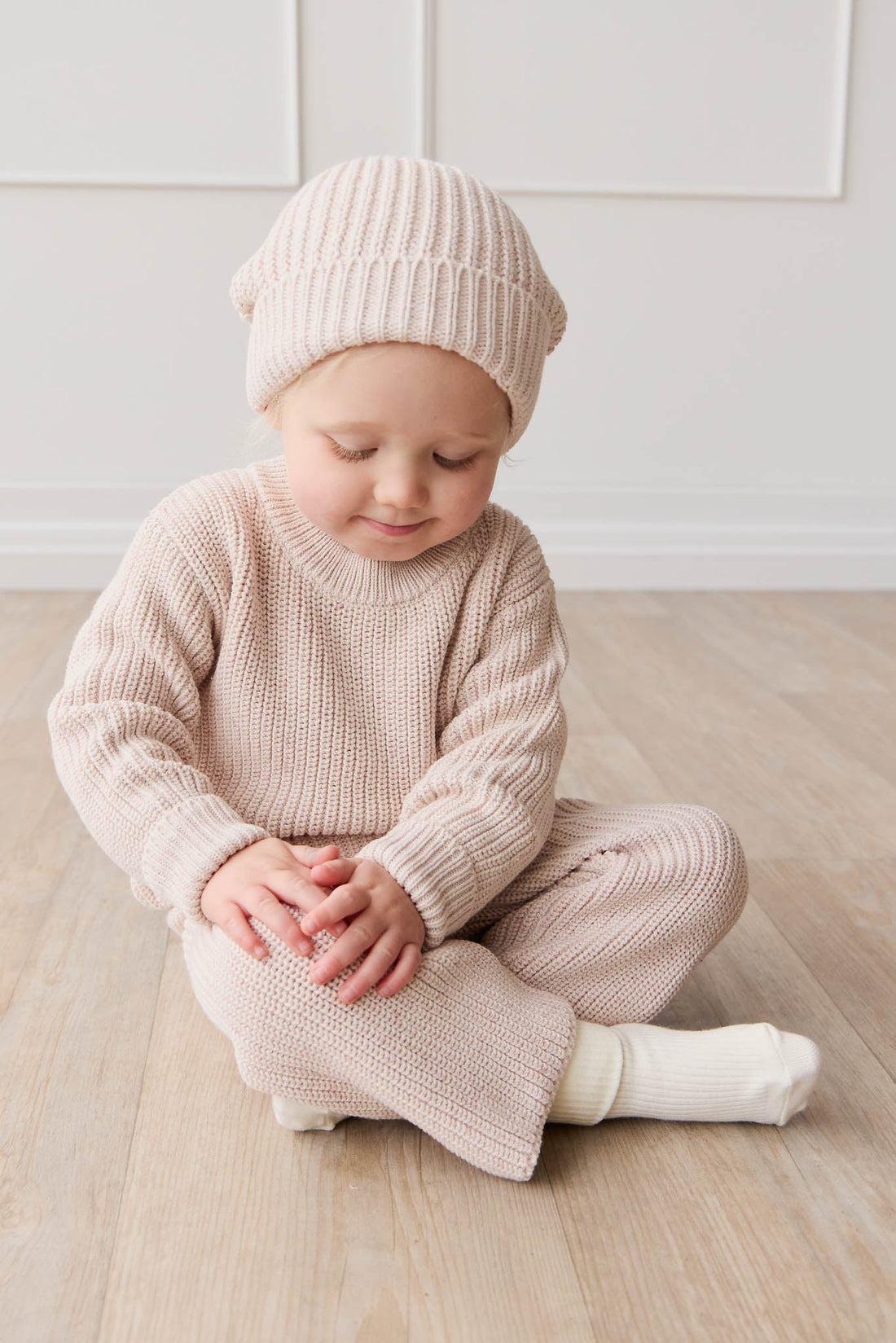 OG Morgan Knit Pant - Blushed Fleck Childrens Pant from Jamie Kay Australia