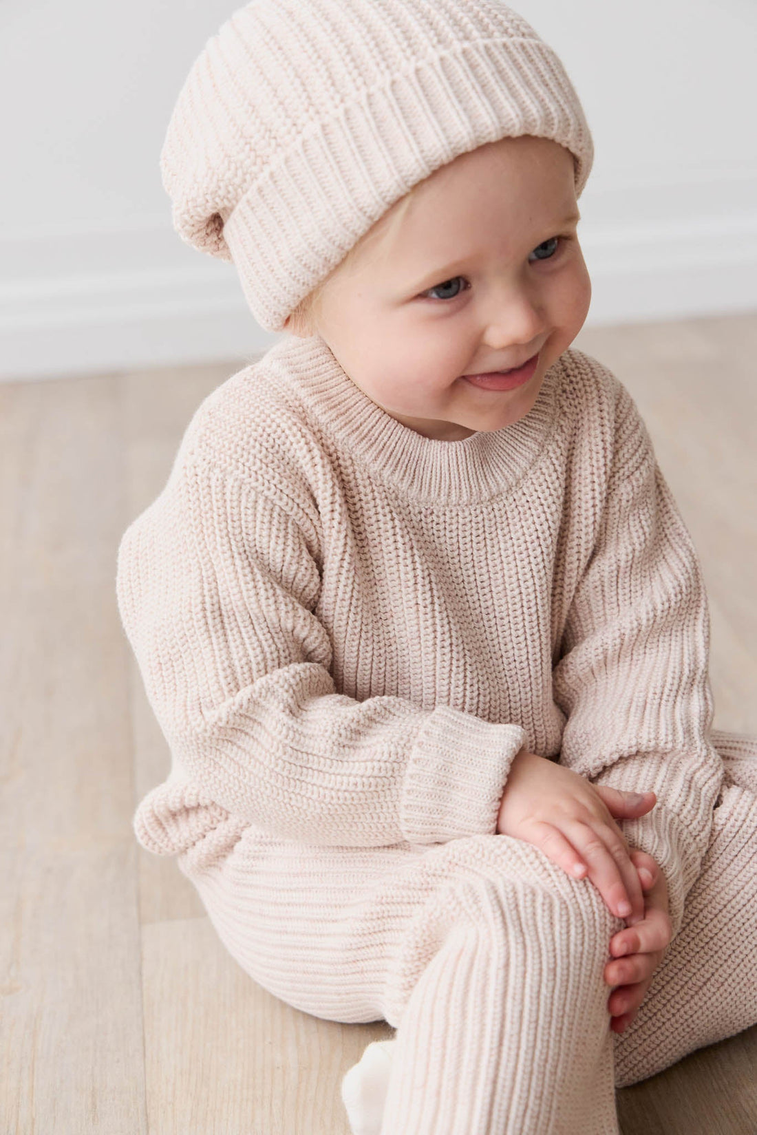 Aurelie Beanie - Blushed Fleck Childrens Beanie from Jamie Kay Australia