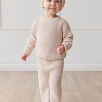 OG Morgan Knit Pant - Blushed Fleck Childrens Pant from Jamie Kay Australia