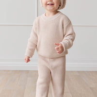 OG Morgan Knit Pant - Blushed Fleck Childrens Pant from Jamie Kay Australia