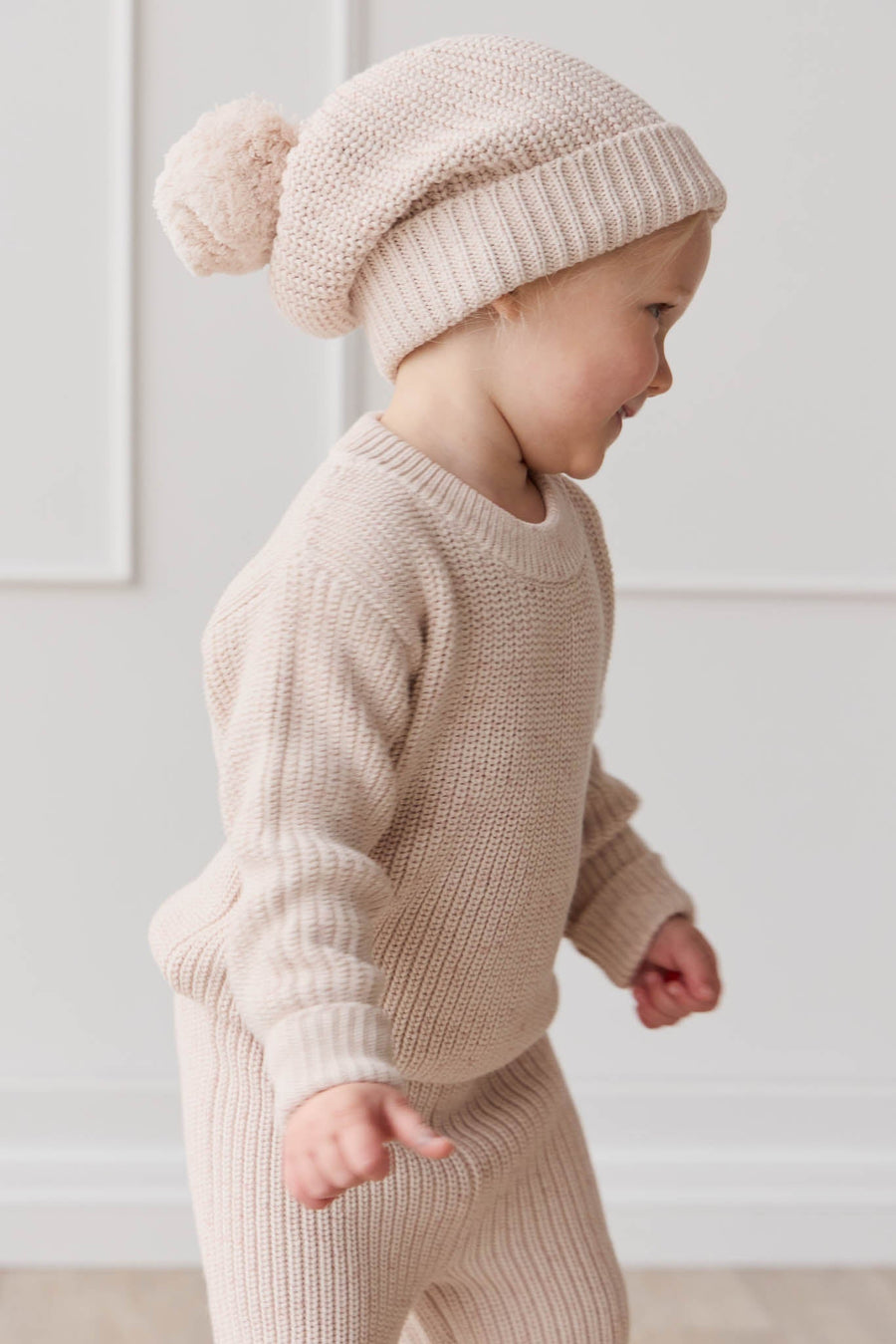 Aurelie Beanie - Blushed Fleck Childrens Beanie from Jamie Kay Australia