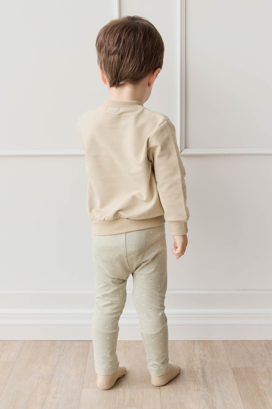 Organic Cotton Jalen Oversized Jumper - Biscuit Fresh Apple Childrens Sweatshirting from Jamie Kay Australia