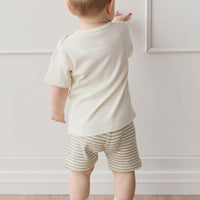 Pima Cotton Hunter Tee - Parchment Fresh Apple Childrens Top from Jamie Kay Australia