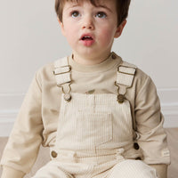 Jordie Overall - Fine Stripe Biscuit/Cloud Childrens Overall from Jamie Kay Australia