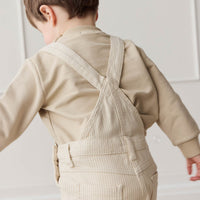 Jordie Overall - Fine Stripe Biscuit/Cloud Childrens Overall from Jamie Kay Australia