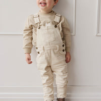 Jordie Overall - Fine Stripe Biscuit/Cloud Childrens Overall from Jamie Kay Australia