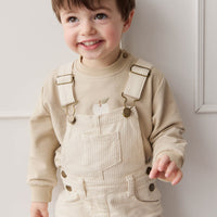 Organic Cotton Jalen Oversized Jumper - Biscuit Fresh Apple Childrens Sweatshirting from Jamie Kay Australia