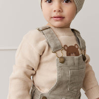 Leon Jumper - Oatmeal Marle Jacquard Bobbie Bear Childrens Jumper from Jamie Kay Australia