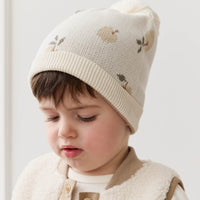 Ethan Hat - Jacquard Fresh Apple Tofu Childrens Hat from Jamie Kay Australia