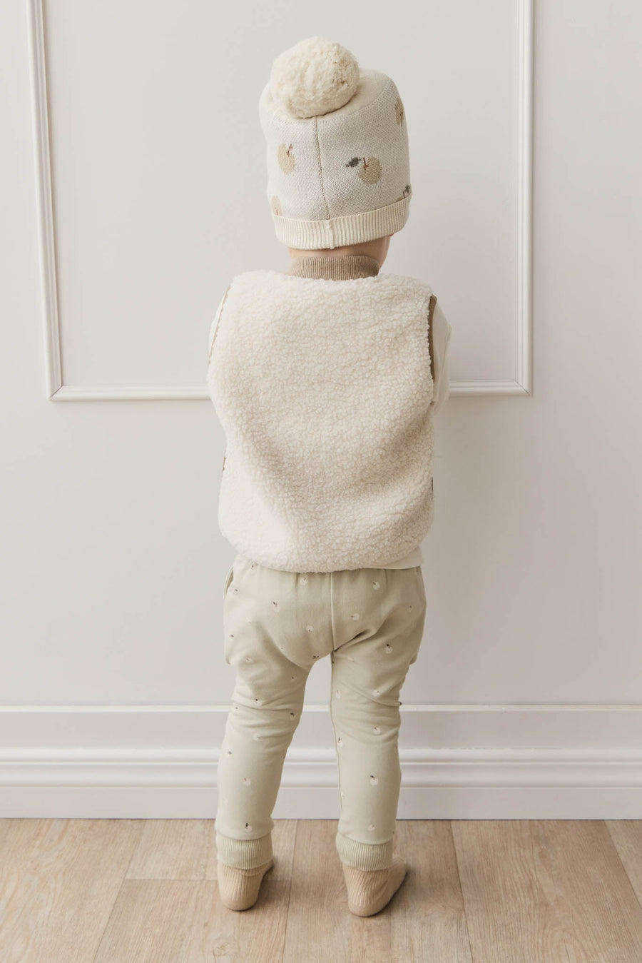 Organic Cotton Morgan Track Pant - Fresh Apples Abbey Medium Childrens Pant from Jamie Kay Australia