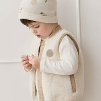 Ethan Hat - Jacquard Fresh Apple Tofu Childrens Hat from Jamie Kay Australia