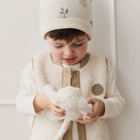 Jody Sherpa Vest - Natural/Cashew Childrens Vest from Jamie Kay Australia