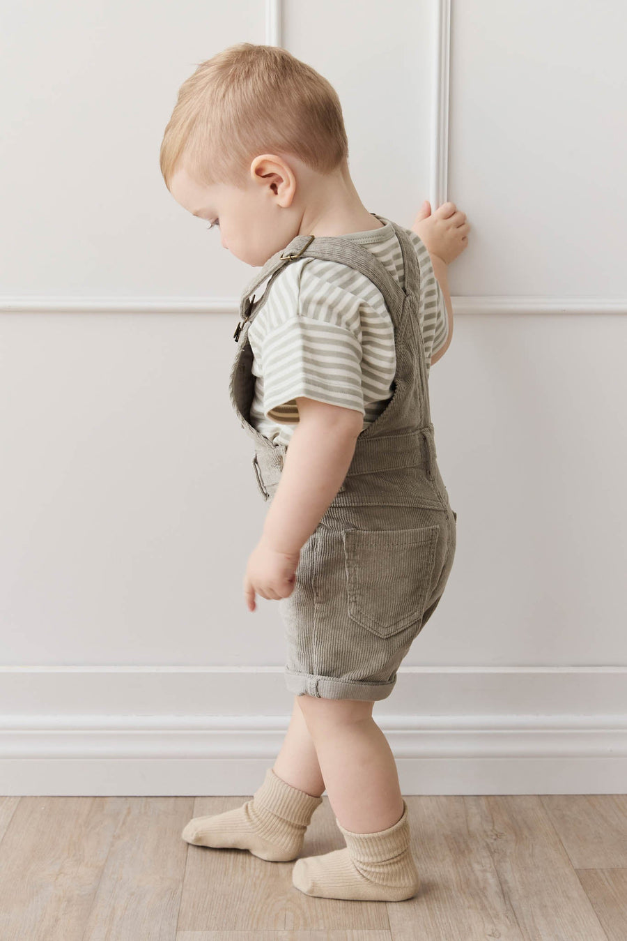 Chase Short Cord Overall - Moss Childrens Overall from Jamie Kay Australia