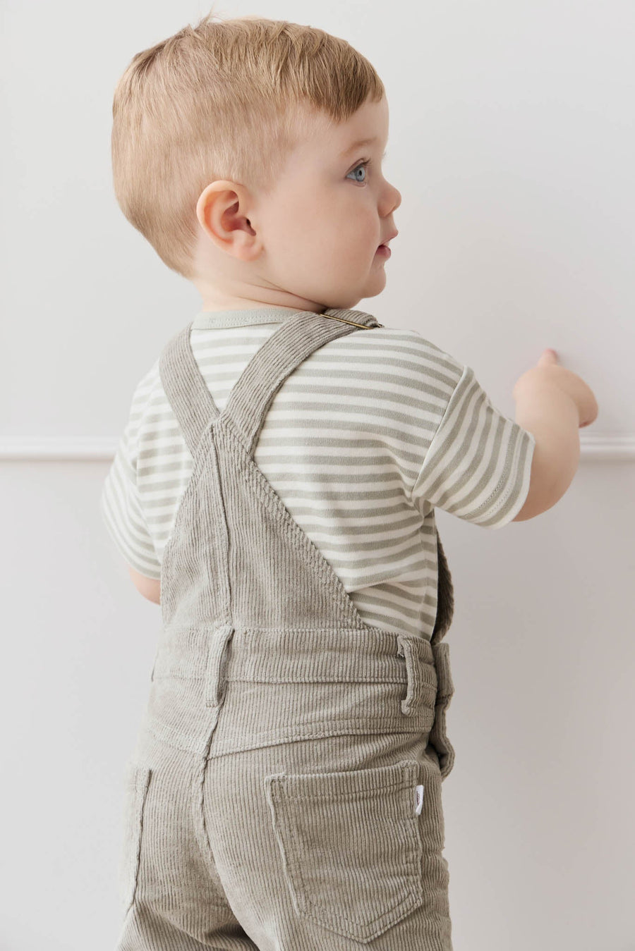 Chase Short Cord Overall - Moss Childrens Overall from Jamie Kay Australia