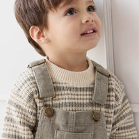 Leon Jumper - Harvest Stripe Moss/Cassava Childrens Jumper from Jamie Kay Australia