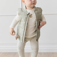 Pima Cotton Arnold Long Sleeve Top - Parchment Fresh Apple Childrens Top from Jamie Kay Australia