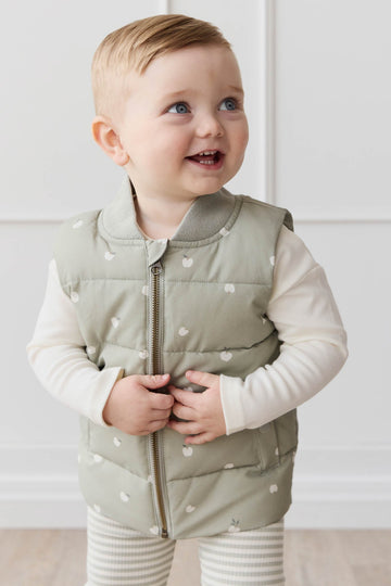 Taylor Vest - Fresh Apples Abbey Stone Childrens Vest from Jamie Kay Australia