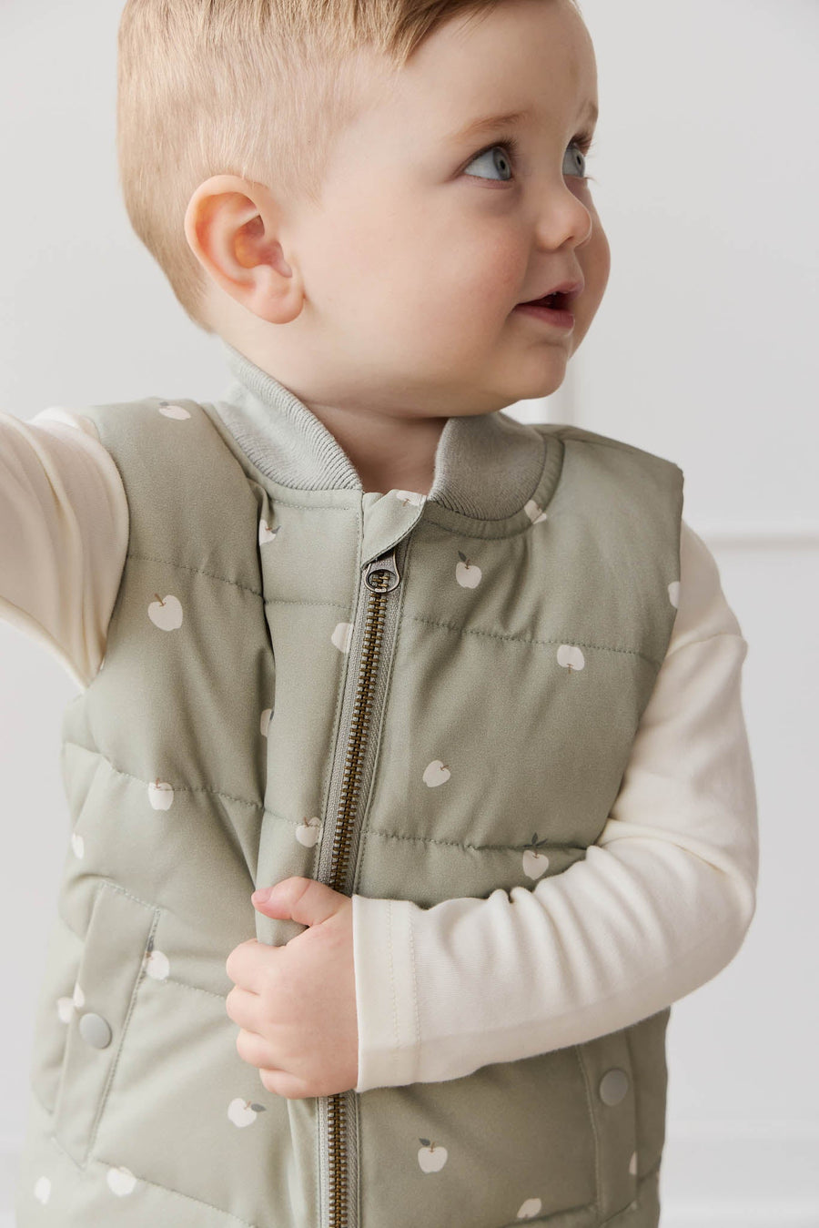 Taylor Vest - Fresh Apples Abbey Stone Childrens Vest from Jamie Kay Australia