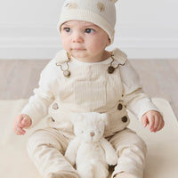 Jordie Overall - Fine Stripe Biscuit/Cloud Childrens Overall from Jamie Kay Australia