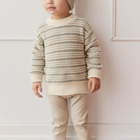 Organic Cotton Modal Everyday Legging - Biscuit Marle Childrens Legging from Jamie Kay Australia