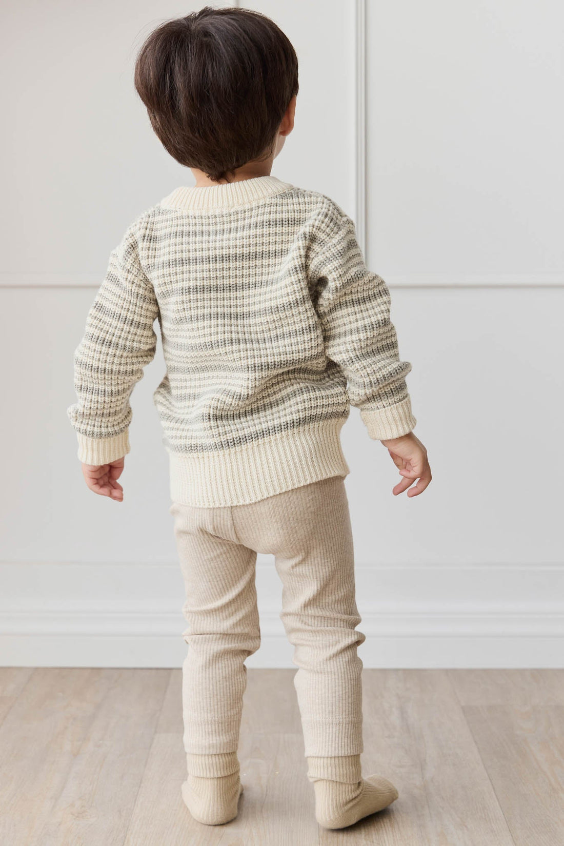 Organic Cotton Modal Everyday Legging - Biscuit Marle Childrens Legging from Jamie Kay Australia