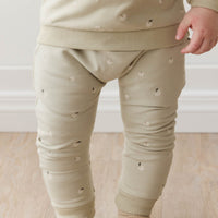 Organic Cotton Morgan Track Pant - Fresh Apples Abbey Medium Childrens Pant from Jamie Kay Australia