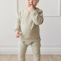 Organic Cotton Morgan Track Pant - Fresh Apples Abbey Medium Childrens Pant from Jamie Kay Australia