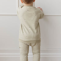 Organic Cotton Damien Sweatshirt - Fresh Apples Abbey Medium Childrens Sweatshirting from Jamie Kay Australia