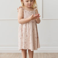 Organic Cotton Gracelyn Dress - Petite Fleur Soft Peony Childrens Dress from Jamie Kay Australia