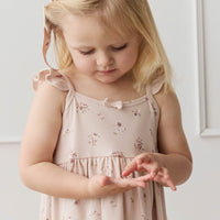 Organic Cotton Gracelyn Dress - Petite Fleur Soft Peony Childrens Dress from Jamie Kay Australia