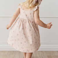 Organic Cotton Gracelyn Dress - Petite Fleur Soft Peony Childrens Dress from Jamie Kay Australia