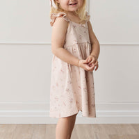 Organic Cotton Gracelyn Dress - Petite Fleur Soft Peony Childrens Dress from Jamie Kay Australia