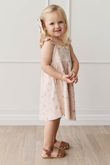 Organic Cotton Gracelyn Dress - Petite Fleur Soft Peony Childrens Dress from Jamie Kay Australia