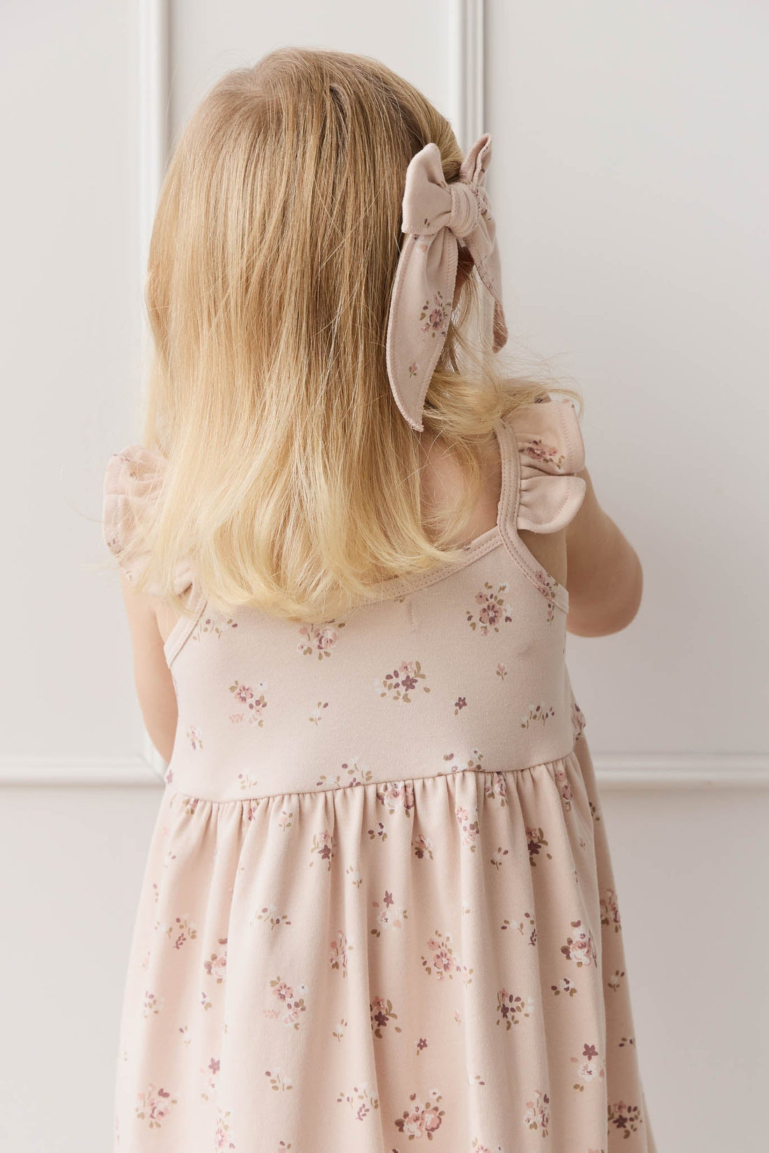 Organic Cotton Gracelyn Dress - Petite Fleur Soft Peony Childrens Dress from Jamie Kay Australia