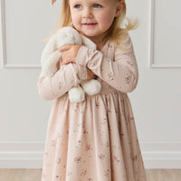 Organic Cotton Tallulah Dress - Petite Fleur Soft Peony Childrens Dress from Jamie Kay Australia