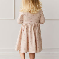 Organic Cotton Tallulah Dress - Petite Fleur Soft Peony Childrens Dress from Jamie Kay Australia