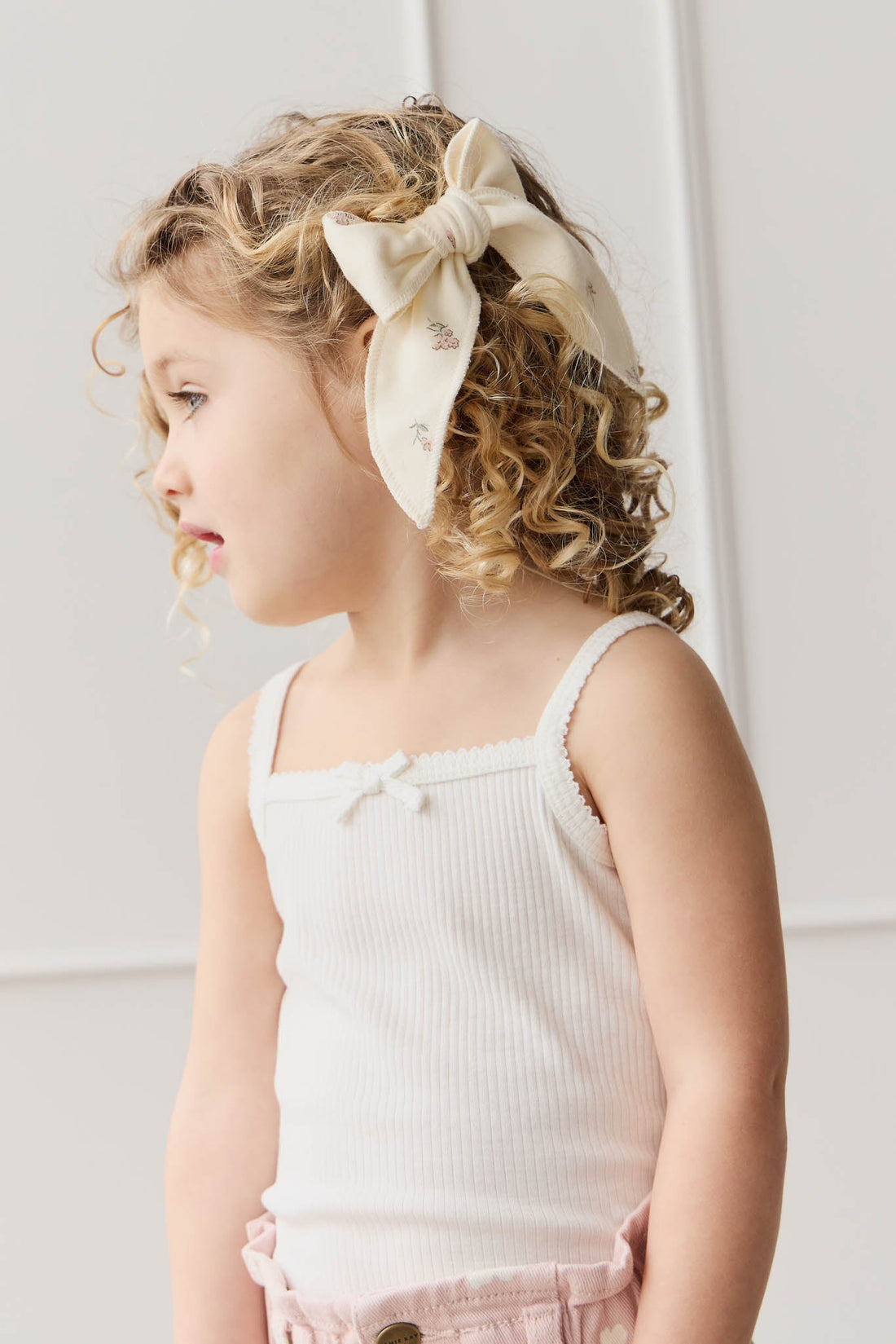 Organic Cotton Bow - Meredith Egret Childrens Bow from Jamie Kay Australia