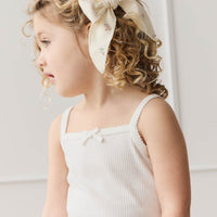 Organic Cotton Bow - Meredith Egret Childrens Bow from Jamie Kay Australia