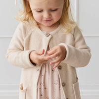 Aude Cardigan - Light Oatmeal Marle Childrens Cardigan from Jamie Kay Australia