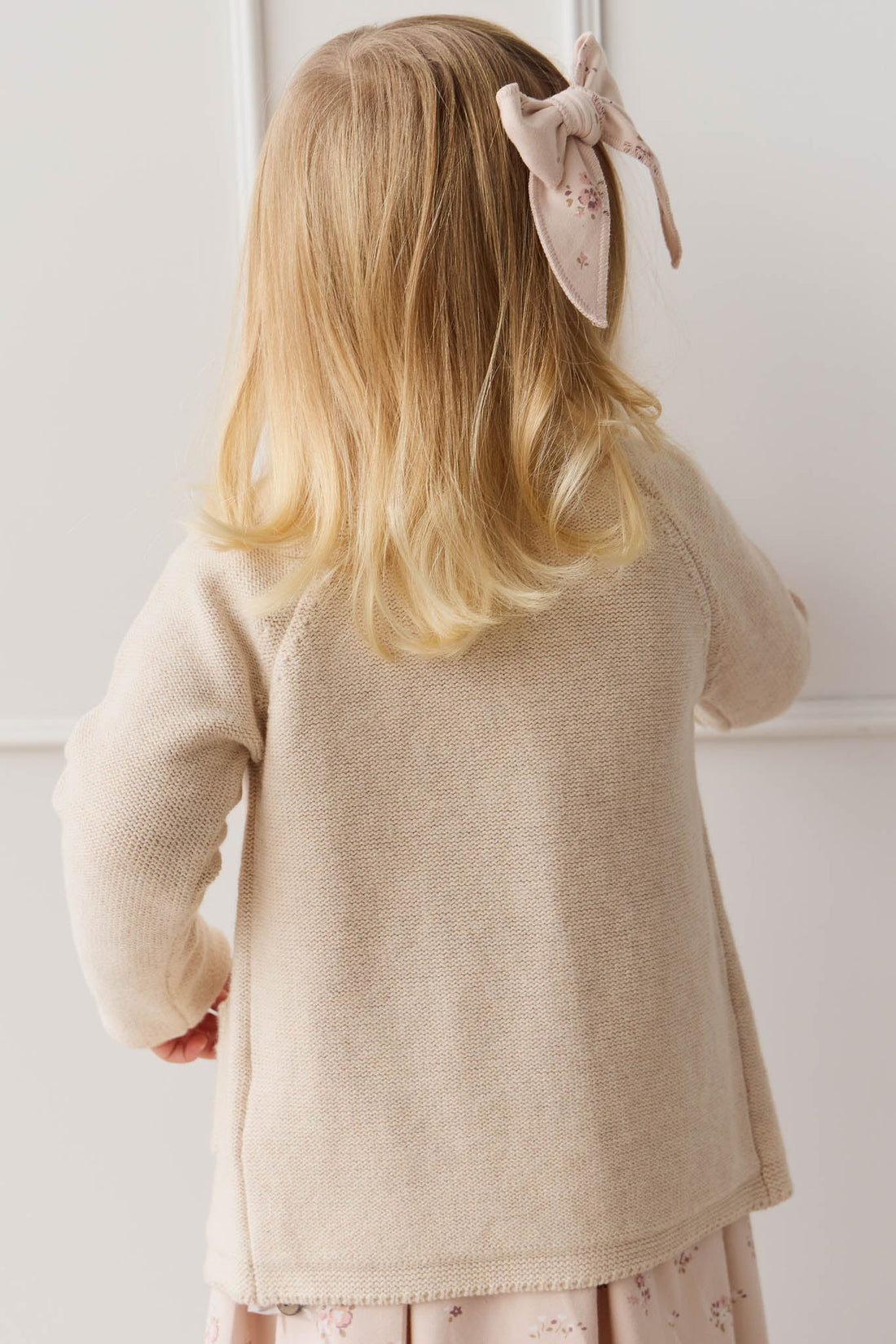 Aude Cardigan - Light Oatmeal Marle Childrens Cardigan from Jamie Kay Australia