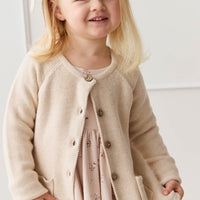 Aude Cardigan - Light Oatmeal Marle Childrens Cardigan from Jamie Kay Australia