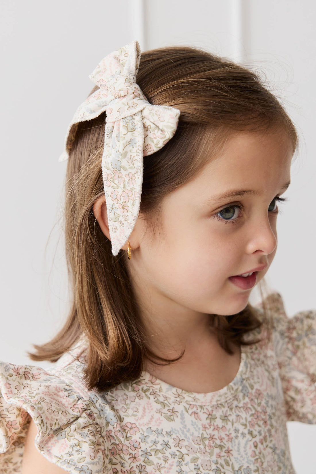 Organic Cotton Bow - April Glacier Childrens Bow from Jamie Kay Australia