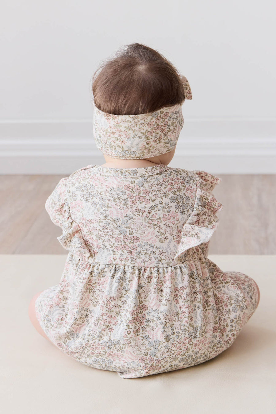 Organic Cotton Vivienne Playsuit - April Glacier Childrens Playsuit from Jamie Kay Australia