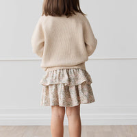 Audrey Jumper - Oatmeal Marle Cherry Love Childrens Jumper from Jamie Kay Australia