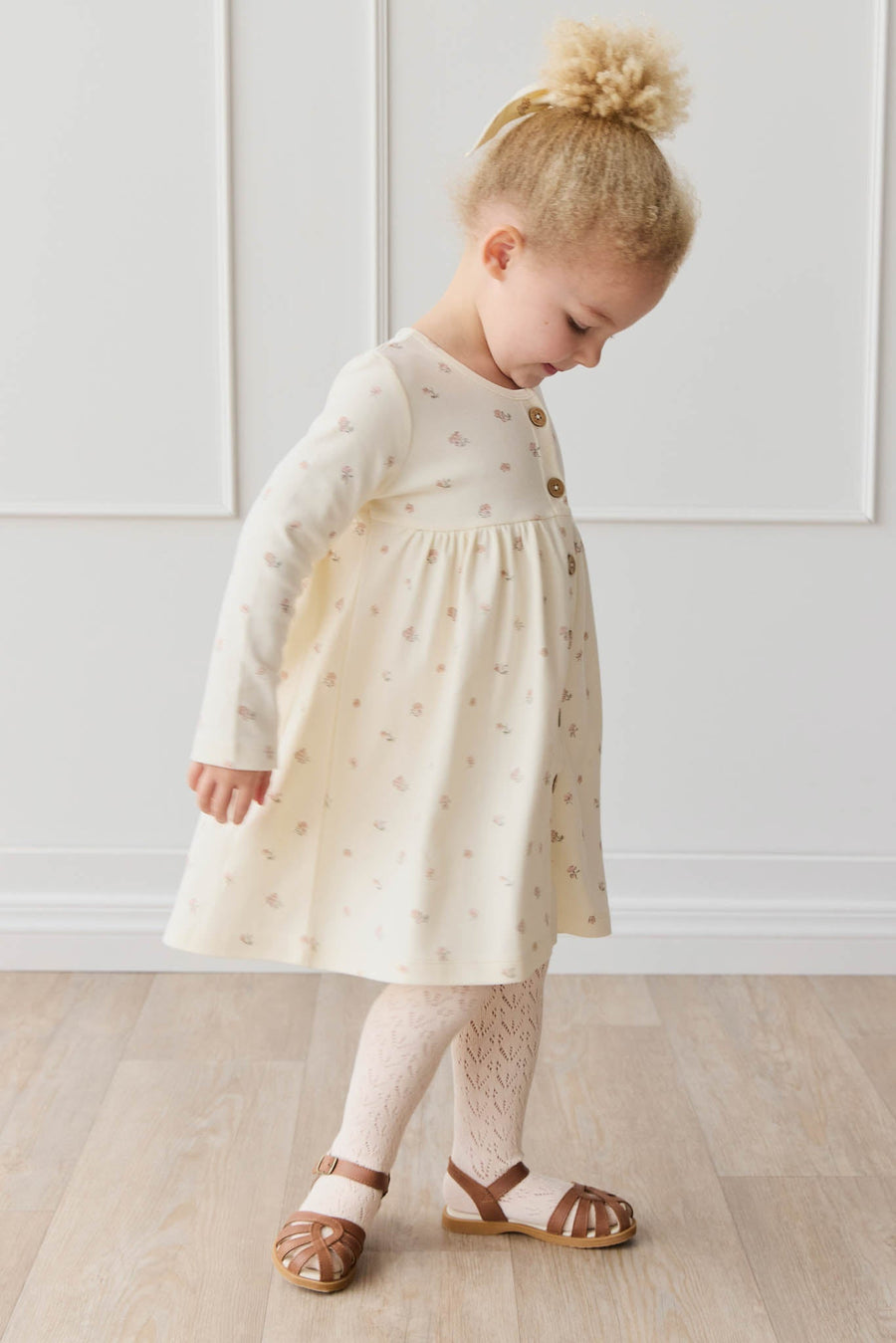 Organic Cotton Poppy Dress - Meredith Egret Childrens Dress from Jamie Kay Australia