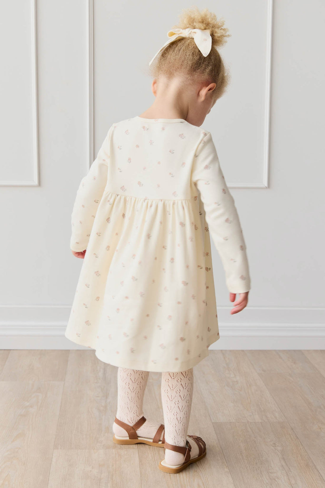 Organic Cotton Poppy Dress - Meredith Egret Childrens Dress from Jamie Kay Australia