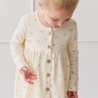 Organic Cotton Poppy Dress - Meredith Egret Childrens Dress from Jamie Kay Australia