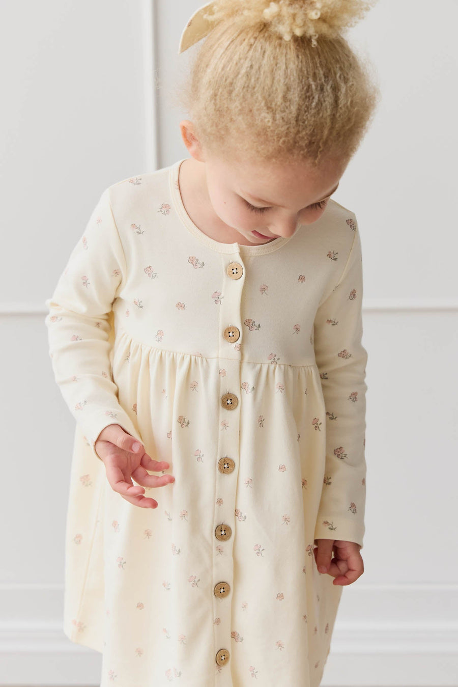 Organic Cotton Poppy Dress - Meredith Egret Childrens Dress from Jamie Kay Australia