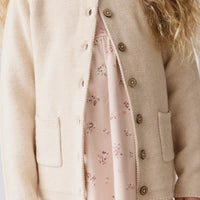 Aude Cardigan - Light Oatmeal Marle Childrens Cardigan from Jamie Kay Australia